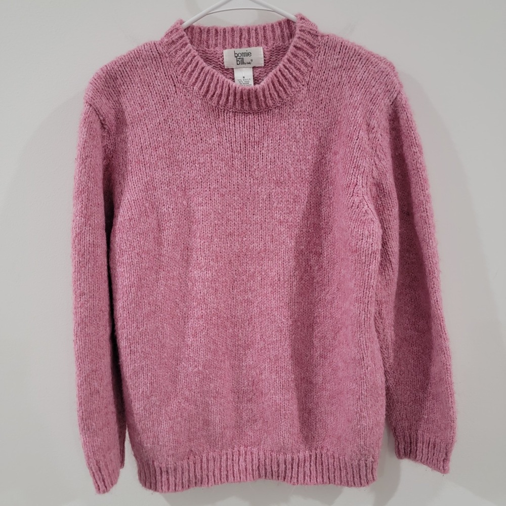 Vintage‎ Womens Sweater Size Small Wool Blend Pink Soft Girl Ballerina Cozy Knit